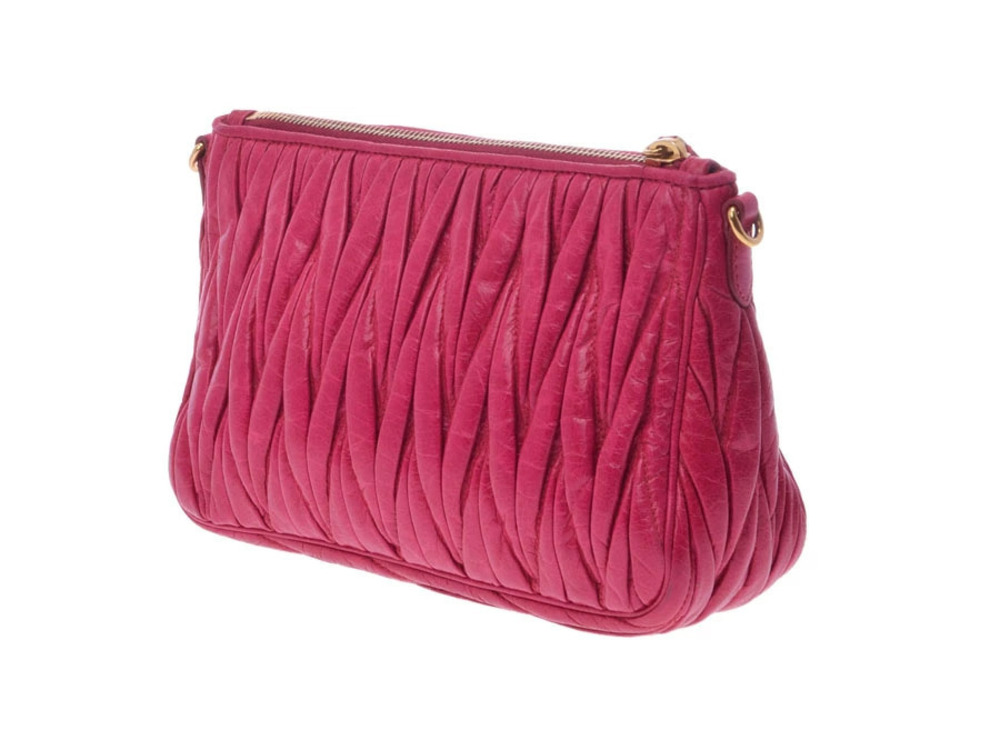 Miu Miu pink lambskin Matelasse bag shoulder MIUMIU strap Pink